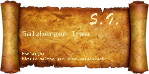 Salzberger Irma névjegykártya